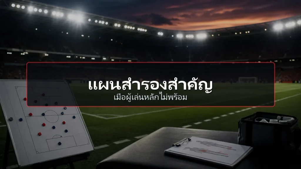 แผนสำรองและตัวเลือกแท็กติกเมื่อผู้เล่นหลักไม่พร้อมลงสนาม
