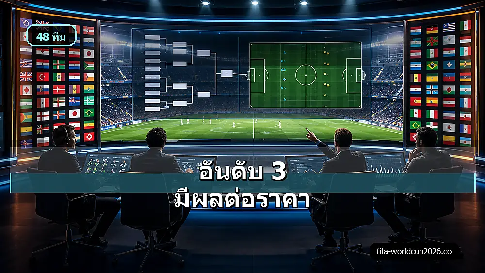 ภาพประกอบระบบอันดับ 3 ฟุตบอลโลก 2026 รูปแบบ 48 ทีม