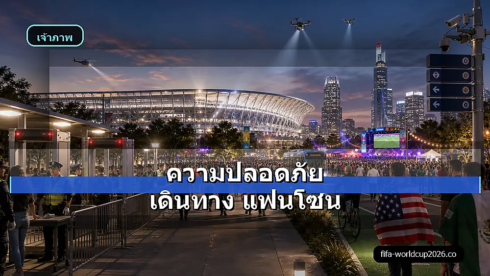 ภาพเสมือนจริงระบบเดินทางและแฟนโซนฟุตบอลโลก 2026