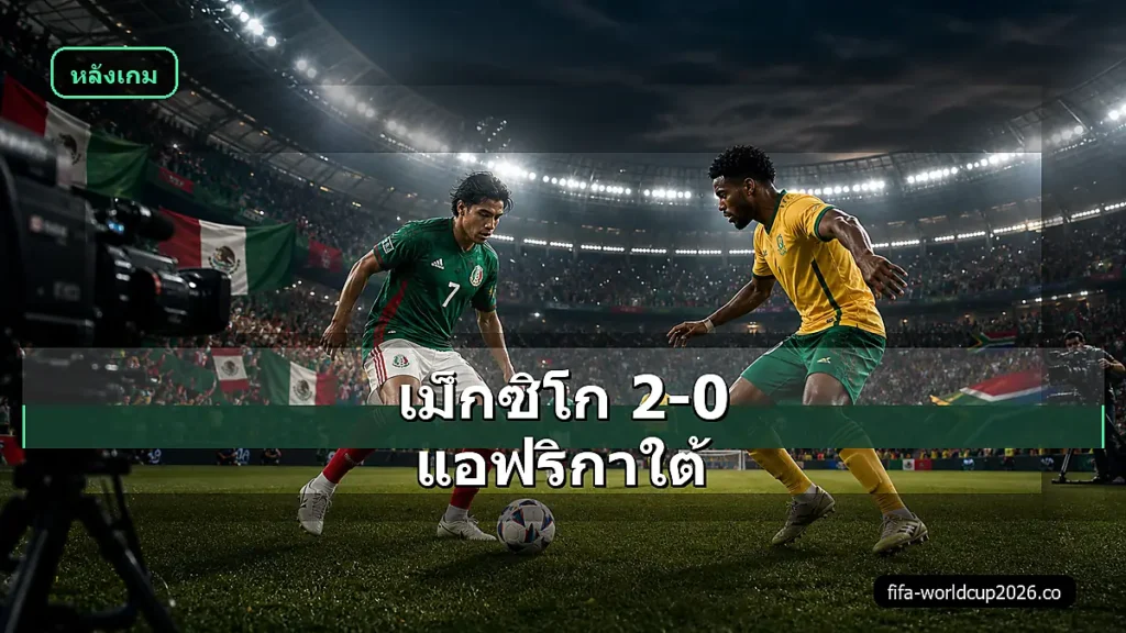 ภาพสมจริงเม็กซิโก พบ แอฟริกาใต้ ฟุตบอลโลก 2026 วิเคราะห์หลังเกม
