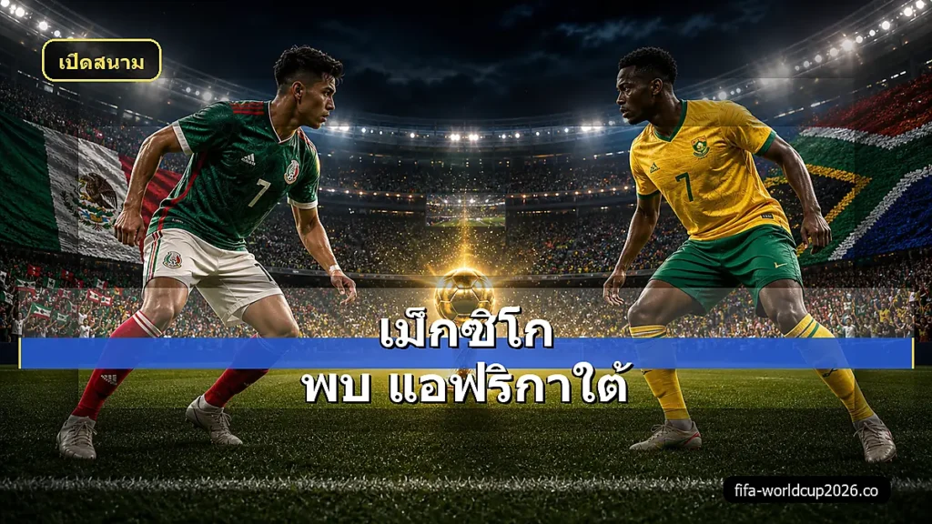 ภาพเสมือนจริงเม็กซิโก พบ แอฟริกาใต้ ฟุตบอลโลก 2026 นัดเปิดสนาม