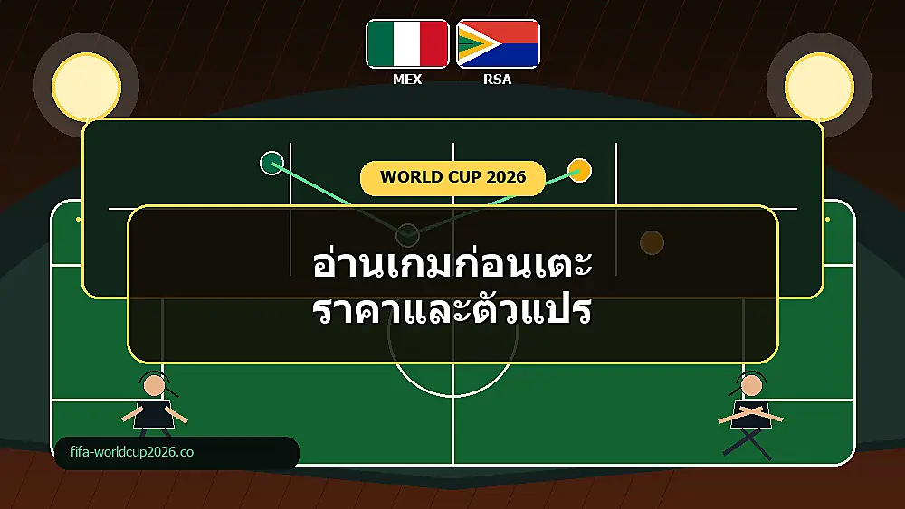 กระดานแท็กติกวิเคราะห์เม็กซิโกพบแอฟริกาใต้ก่อนเดิมพัน