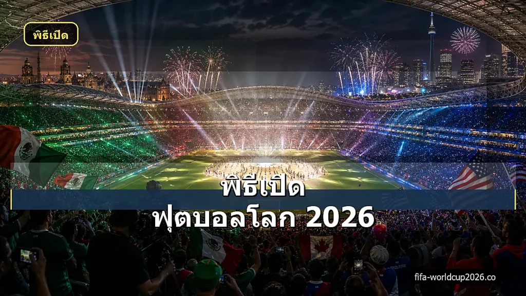 ภาพสมจริงพิธีเปิดฟุตบอลโลก 2026 สามชาติเจ้าภาพ