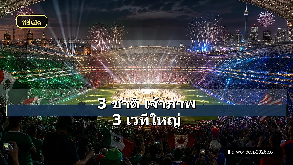 ภาพประกอบพิธีเปิดฟุตบอลโลก 2026 เม็กซิโก แคนาดา สหรัฐฯ