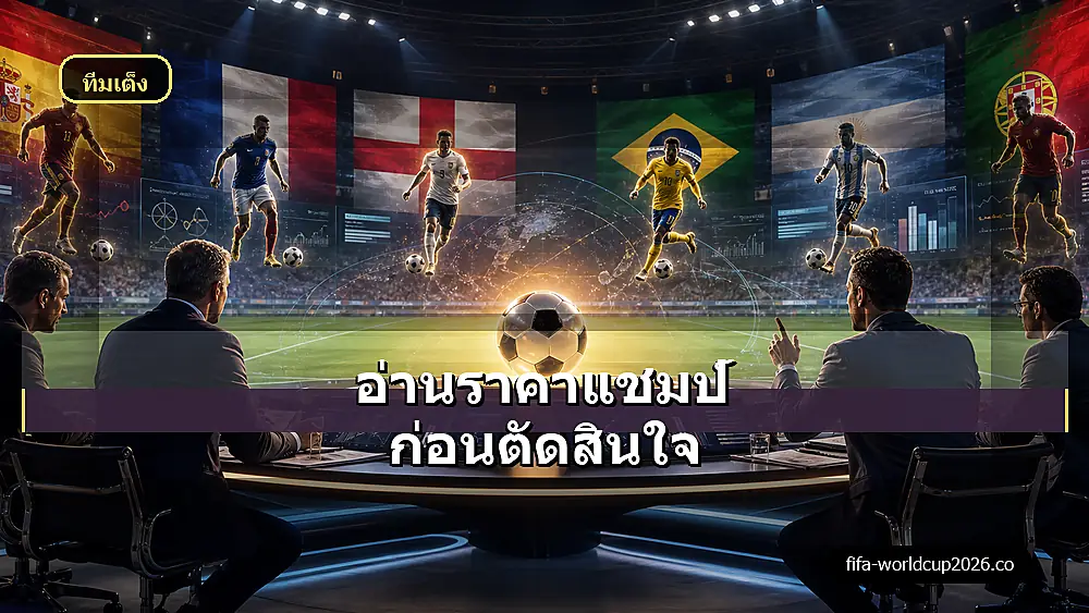 ภาพวิเคราะห์ราคาบอลแชมป์ฟุตบอลโลก 2026